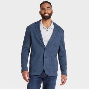 Men's Comfort Wear Knit Blazer - Goodfellow & Co Fighter Pilot Blue